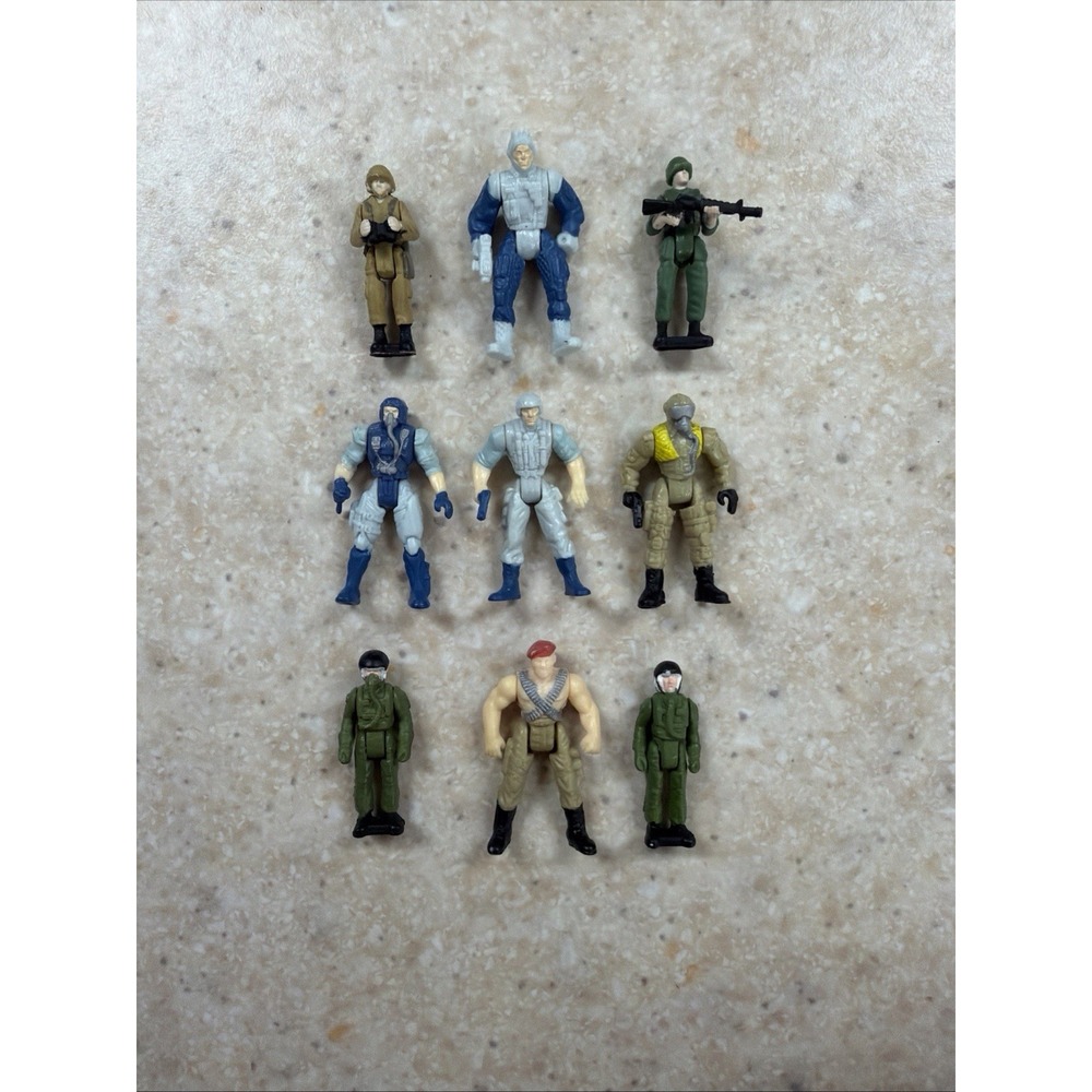 Vintage Military Toy Lot 9 Galoob Micro Machines #7 8 11 20 Muscle Men 1993
